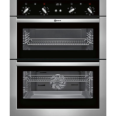 Neff U17M42N5GB Built-Under Double Electric Oven, Stainless Steel Neff U17M42N5GB Built-Under Double Electric Oven, Stainless Steel